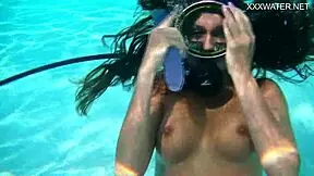 Nora's solo aquatic pleasure journey