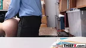 Teen Thief Likes This Deal, She Blows Me In The Garage For Not Callin The Cops