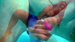 Nora's solo aquatic pleasure journey