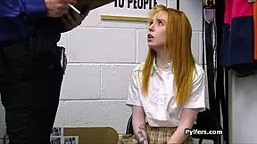 ginger fucktoy blows officers hard dick