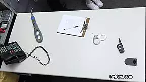 ginger fucktoy blows officers hard dick