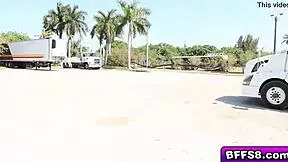 Naughty cowgirls suck a thick cock deep throat intensely