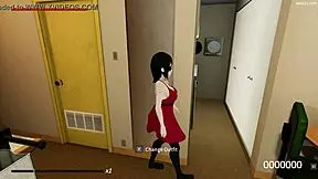 Roshutsu SFM Hentai Girl Flashes Naked in Public Street