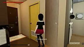 Roshutsu SFM Hentai Girl Flashes Naked in Public Street
