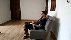 I spotted my nephew in an awkward bathroom moment