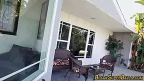 teen latina rides black in hardcore interracial action