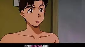 Mahoko intensely loses her virginity in hentai with wet pussy cunilingus