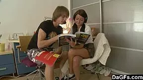 Russian teen gets her first anal