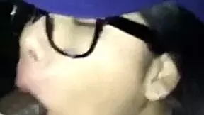 teen passionately sucks black cock with intense emotions and cumshot