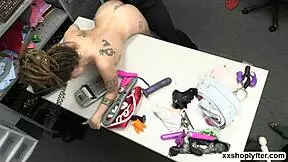Indica Bent Over, Caught Stealing Sex Toy, Fucked Doggystyle by Monster Cock at Mall