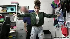 Indica Bent Over, Caught Stealing Sex Toy, Fucked Doggystyle by Monster Cock at Mall