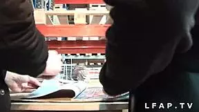 Bold Petite French Teen Roughed Up by Two Guys with Cumshots