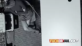 Stunning Skinny Blonde Rides Monster Cock Hard at Office!