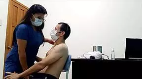 Sexy Nurse Craves Cock Before Standing Fuck