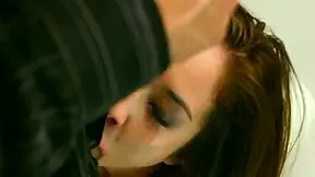 Petite teen gags on cock during rough bondage audition with neighbors.