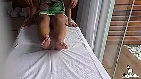 Latina Novinha Masturbates Her Beautiful Pussy And Tits On Therapist's Table During Tantric Massage