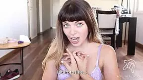 Amateur teen's first facial experience: Cum on my face