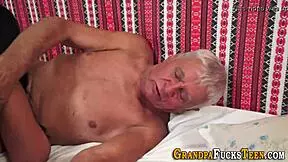 teen fucks old grandpa and gets oral in hardcore blowjob cumshot fucking