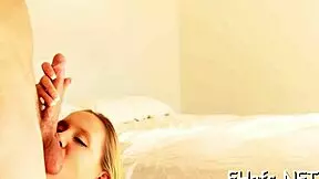 mouthwatering hollie cums from lovestick licking