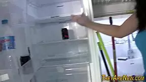 Teen newbie experiences creampie for first time