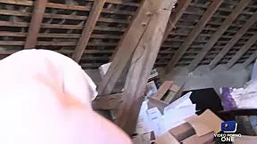 Man, that French cougar watches her guy bang the maid!