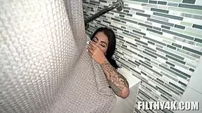 Is cleaning up for step-family reunion naughty with Mia Martinez?