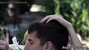 That teen 18+ gets assfucked by her boyfriend outdoors.