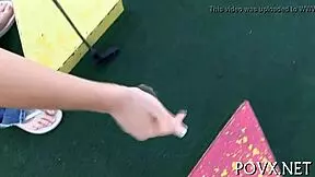 Teen Sucks Cock Hard in POV Rough Fucking Action!