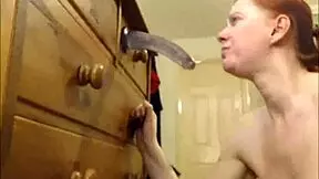 Watch me practice sucking cock with this dildo