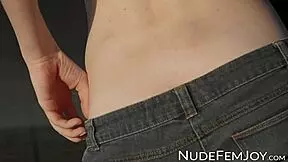 serena j sensually strips and reveals her petite 18+ body.