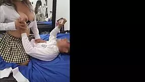 i fuck my teacher for a better grade, loving his athletic body and big cock