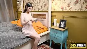 Sis Porn Teen with Long Legs Moans Loud. Stepbrother Fills Her Hungry Pussy Deep!