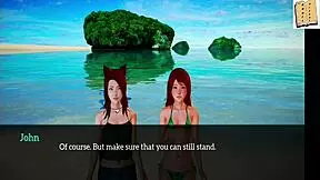 In my new family 53, the redhead and brunette are in bikinis.