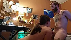 hot college girl tries blowjob on monster cock