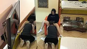 cam catches university friends licking shaved pussy in public