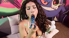 Sensual Latina's toy-filled intimate moments