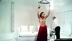 Stunning Babe Feels Intense Pleasure In Lingerie BDSM