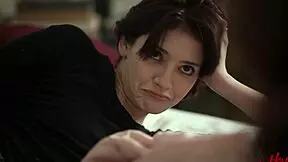 Sabina says, 'Let's study lesbian ways with licking and fingering tits.'