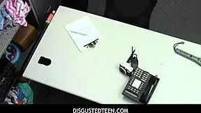 Scarlett Mae Gets Caught Shoplifting a TV by the Loss Prevention Officer