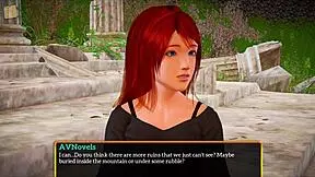 Redhead teen plays erotic game in homemade cartoon