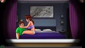 Summertime Saga: Stepsis Jenny Drilled by Stepbro's Huge Cock in Dorm Scenes Part 1