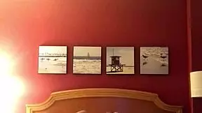 Teen bent over for blowjob, then doggystyle fucked in hotel.