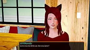 Redhead teen plays erotic game in homemade cartoon