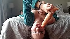 Upside Down Dildo Gag Deepthroat