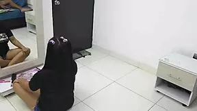 Latina teen 18+ gets first hardcore missionary blowjob with stepfather's monster cock, bent over