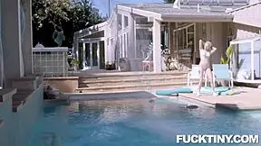 Little Lola Fae's Petite Body Bent Over For Doggy, Cowgirl, Tits Exposed