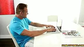 Britanny shae fucked hard doggystyle by step dad with monster cock