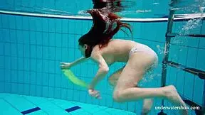 Nina mohnatka shows hairy pussy underwater on the beach