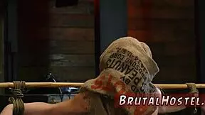 Small Teen Girl Masturbates in Public Toilet with Bondage and Domination