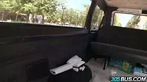 Teens Stacey Hopkins dive into a wild threesome adventure on the bus.